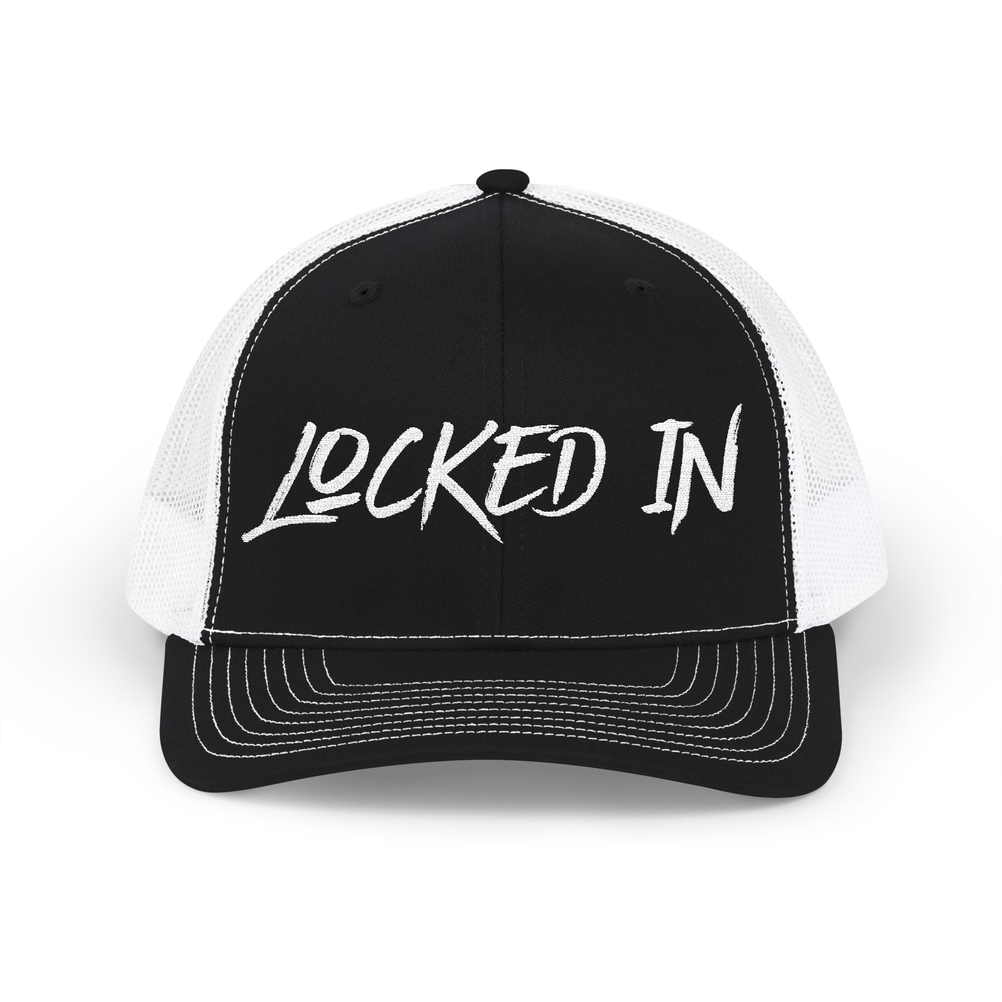 Snapback "Locked In" Embroidered Trucker Cap