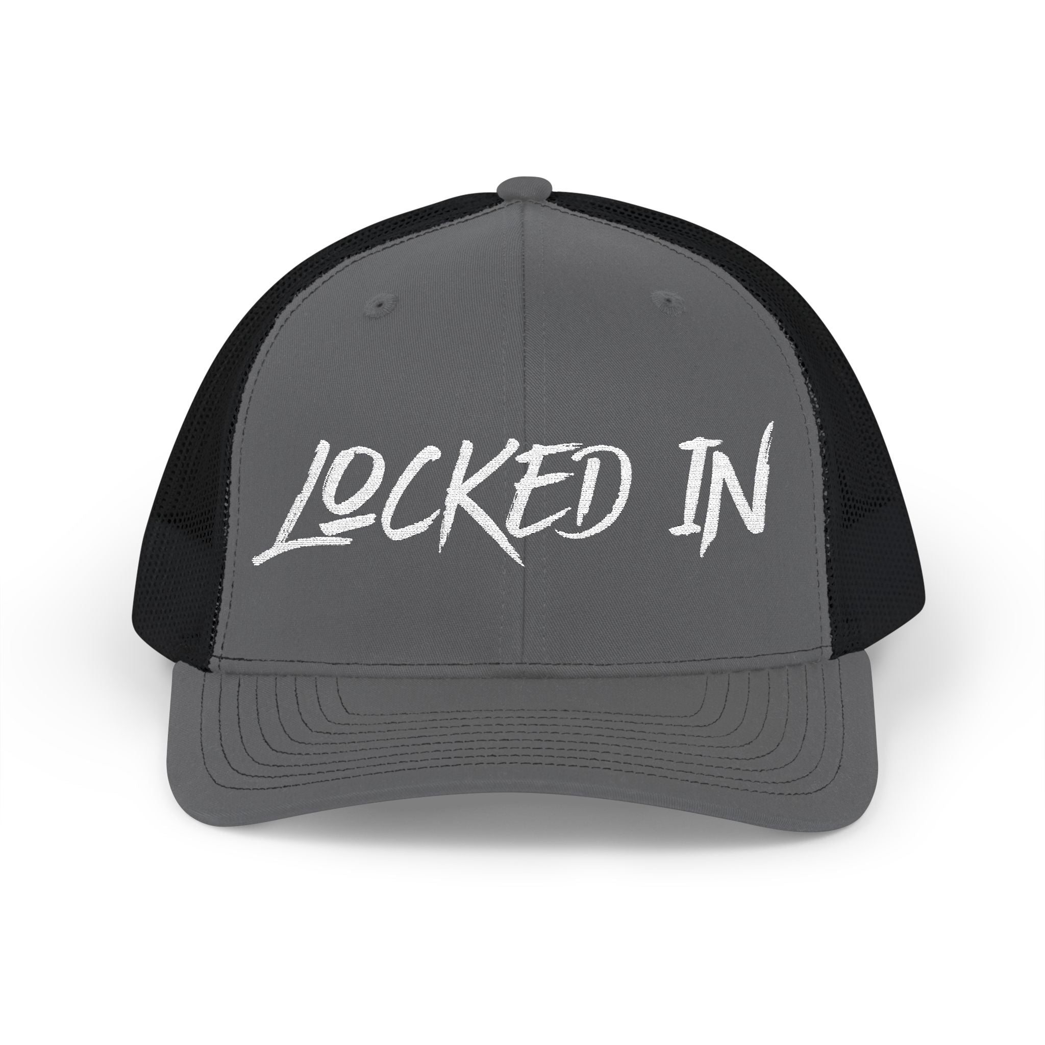 Snapback "Locked In" Embroidered Trucker Cap