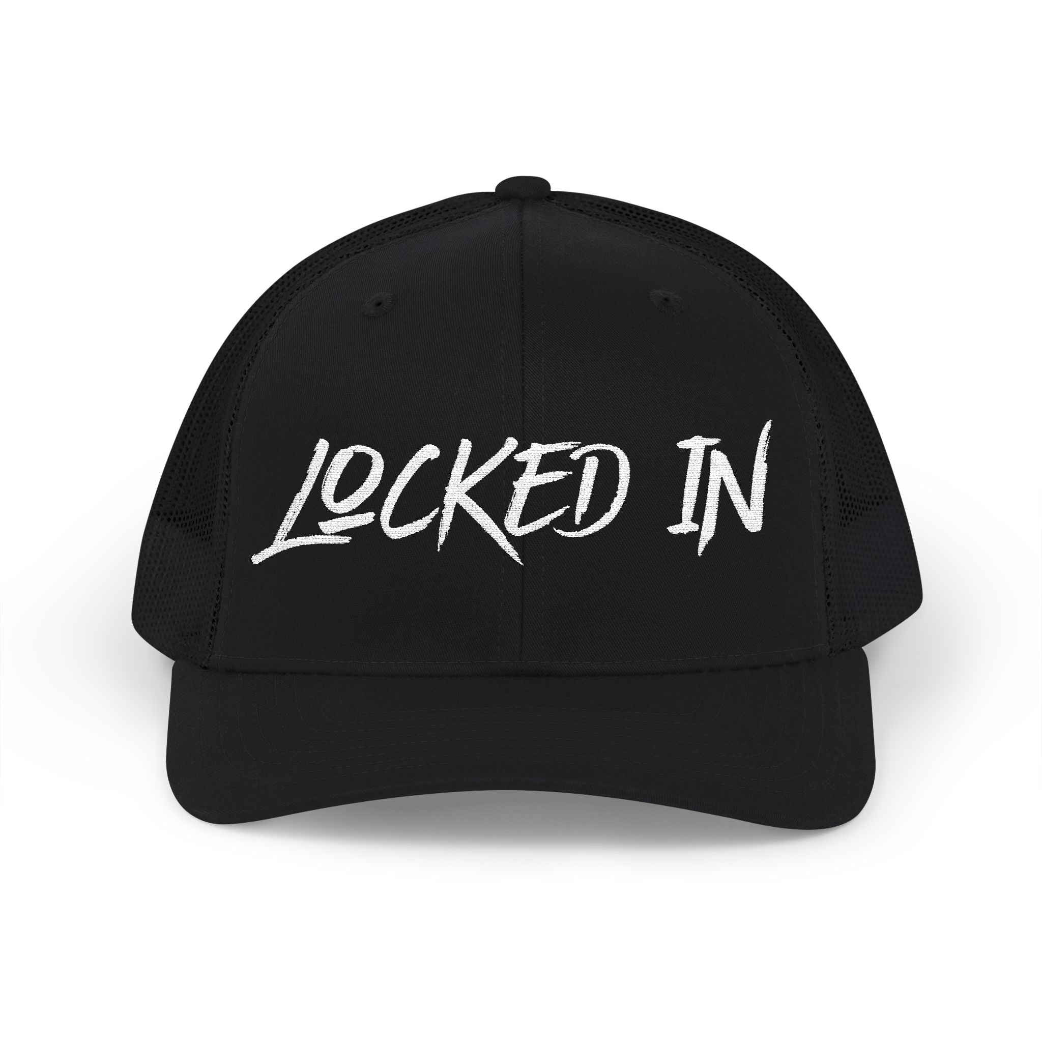 Snapback "Locked In" Embroidered Trucker Cap