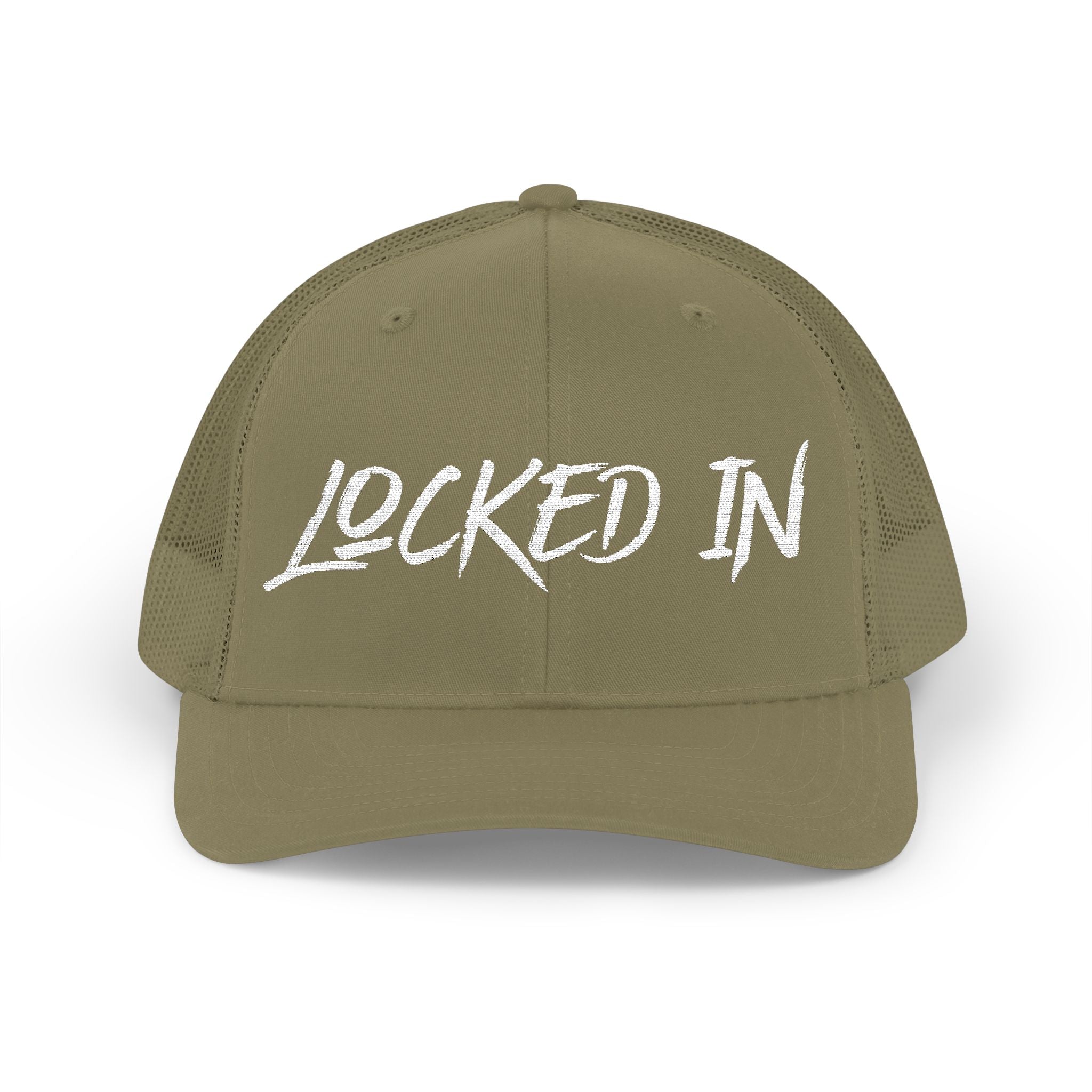 Snapback "Locked In" Embroidered Trucker Cap
